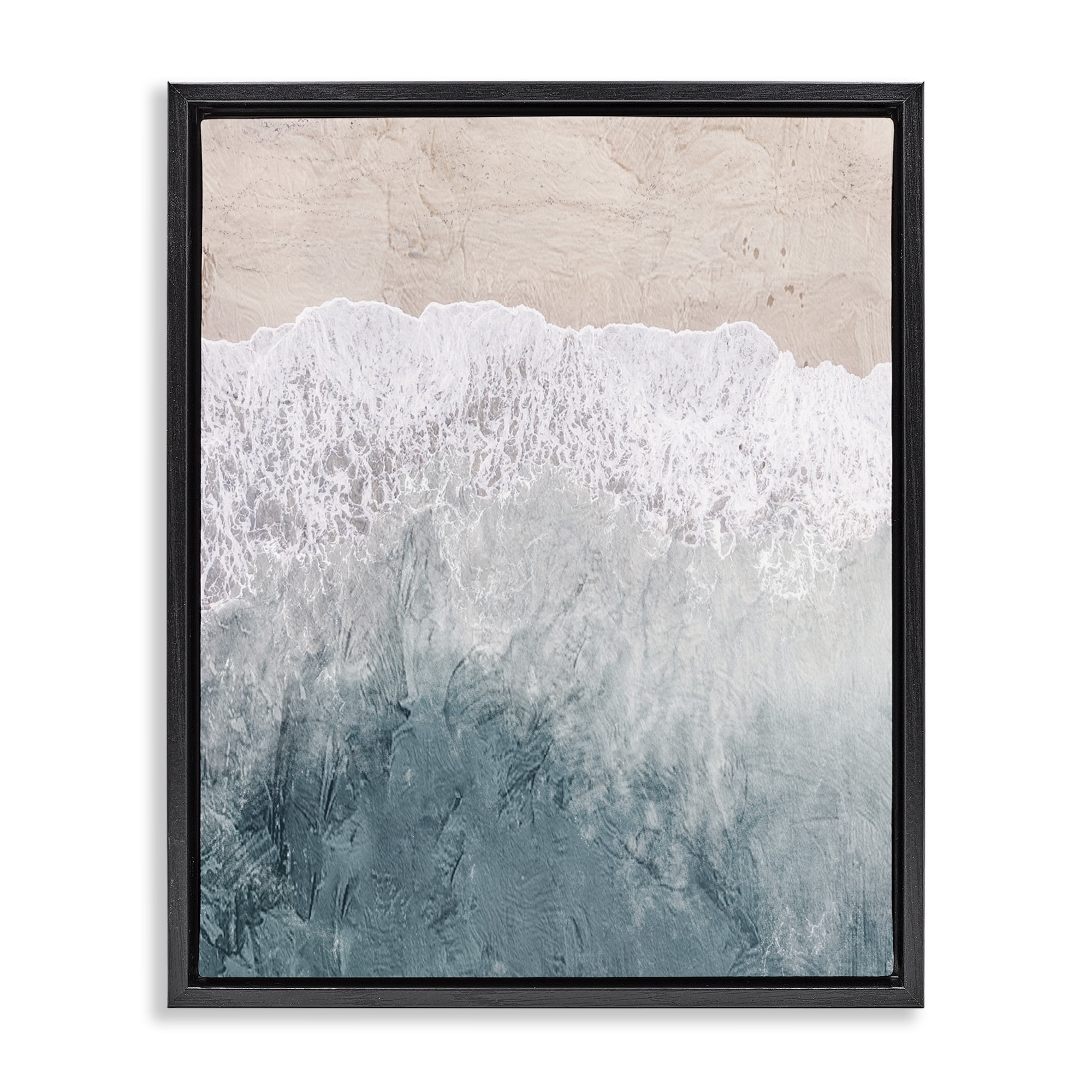Stupell Industries Beach Top Shore Black Framed Floater Canvas Wall Art, design by Kim Allen