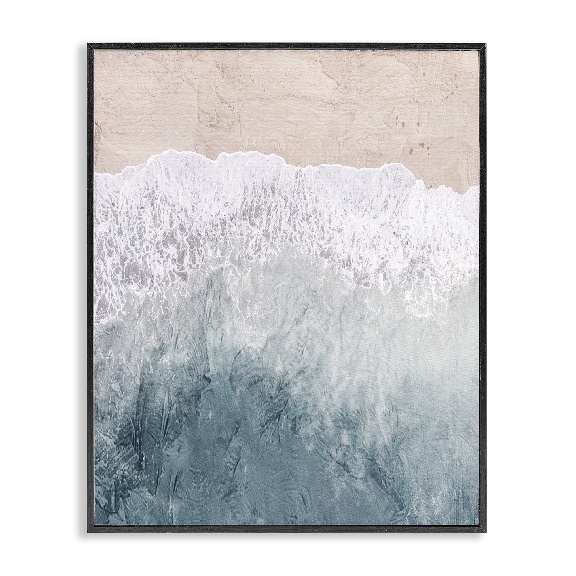 Stupell Industries Beach Top Shore Black Framed Giclee Art, design by Kim Allen