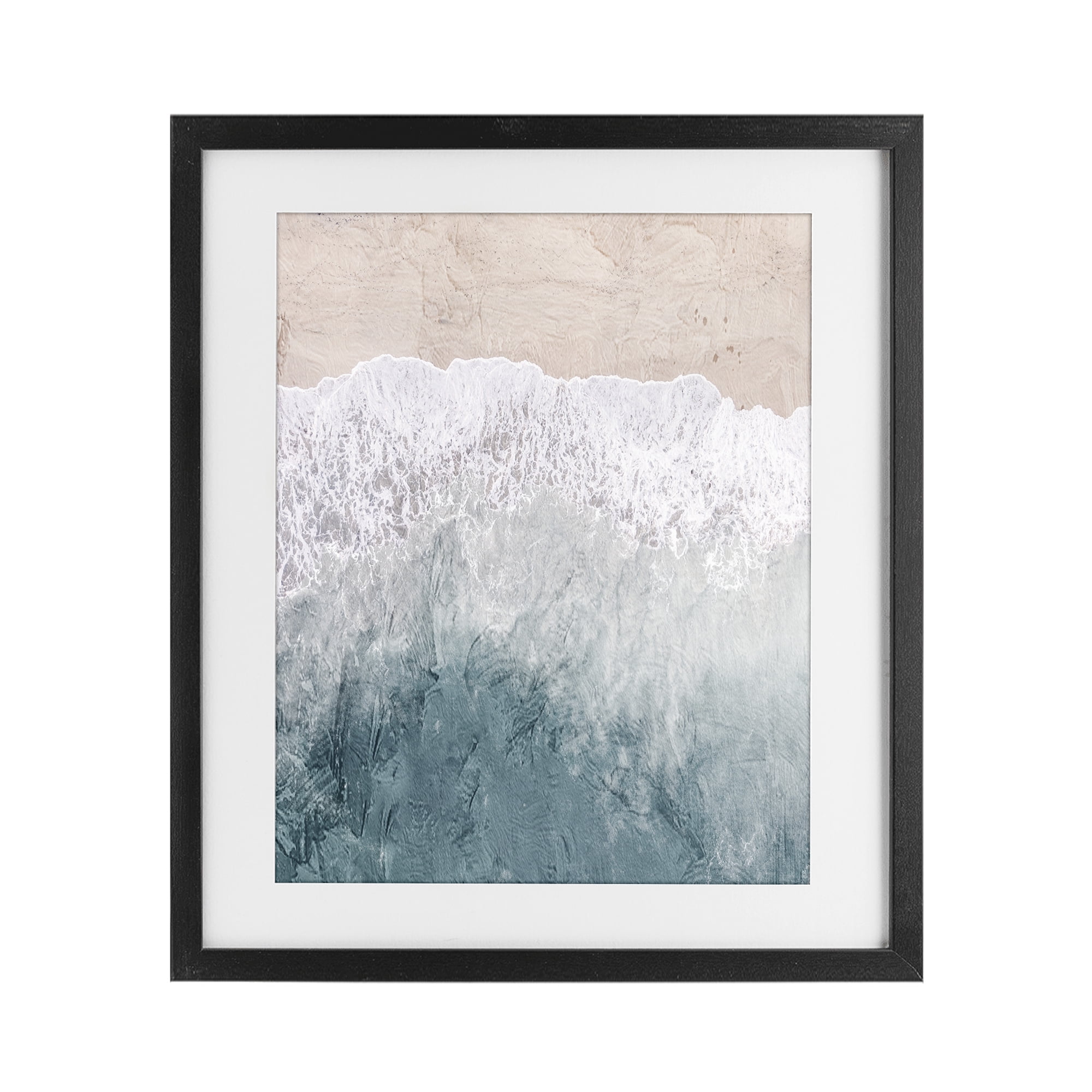 Stupell Industries Beach Top Shore Black Framed Print Under Glass, design by Kim Allen