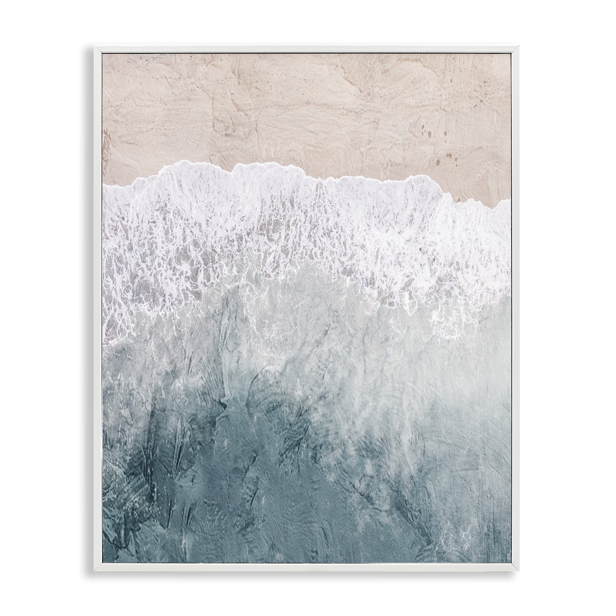 Stupell Industries Beach Top Shore White Framed Giclee Art, design by Kim Allen