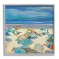 thumbnail image 1 of Stupell Industries Beach Umbrellas on Shore Nature Painting Gray Framed Art Print Wall Art, 17 x 17, 1 of 8