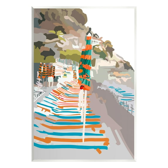 Stupell Industries Beach Vacation Coast Nature Painting Unframed Art Print Wall Art, 10 x 15