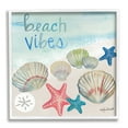 thumbnail image 1 of Stupell Industries Beach Vibes Calligraphy Trendy Seashells Starfish Painting Framed Wall Art, 12 x 12, Design by Katie Doucette, 1 of 7