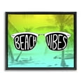 Stupell Industries Beach Vibes Sunglasses Typography Painting Black