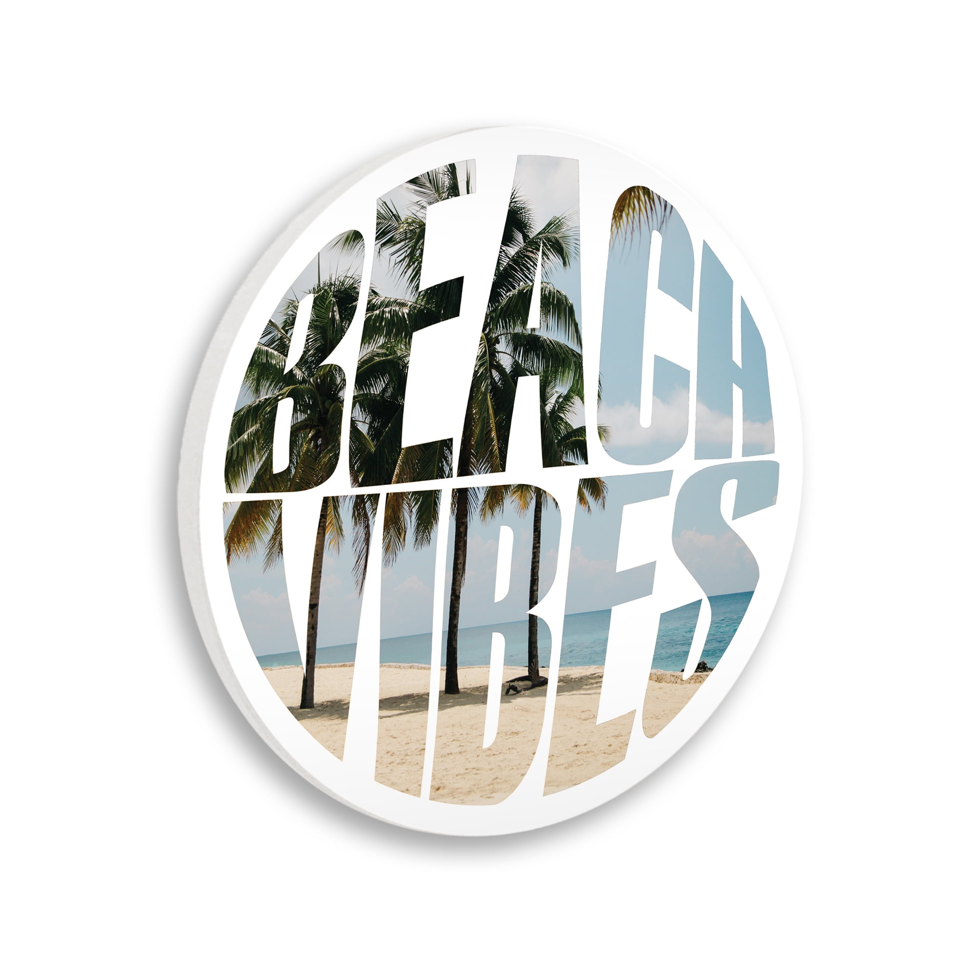 Stupell Industries Beach Vibes Typography Nautical & Beach Painting Unframed Art Print Wall Art, 12 x 12