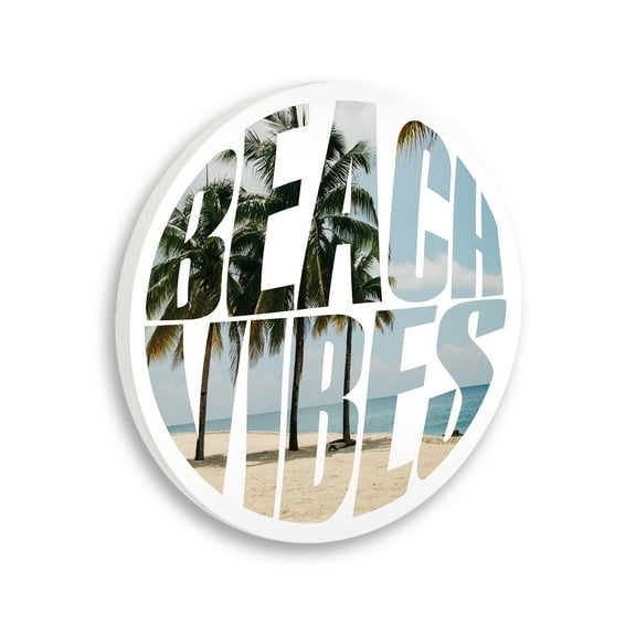 Stupell Industries Beach Vibes Typography Nautical & Beach Painting Unframed Art Print Wall Art, 12 x 12