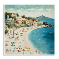 Stupell Industries Beach Water's Edge Nautical & Beach Painting Unframed Art Print Wall Art, 12 x 12