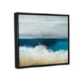 thumbnail image 1 of Stupell Industries Beach Waves Crashing Foam Panoramic Ocean View Painting Jet Black Floating Framed Canvas Print Wall Art, Design by Sophie 6, 1 of 5