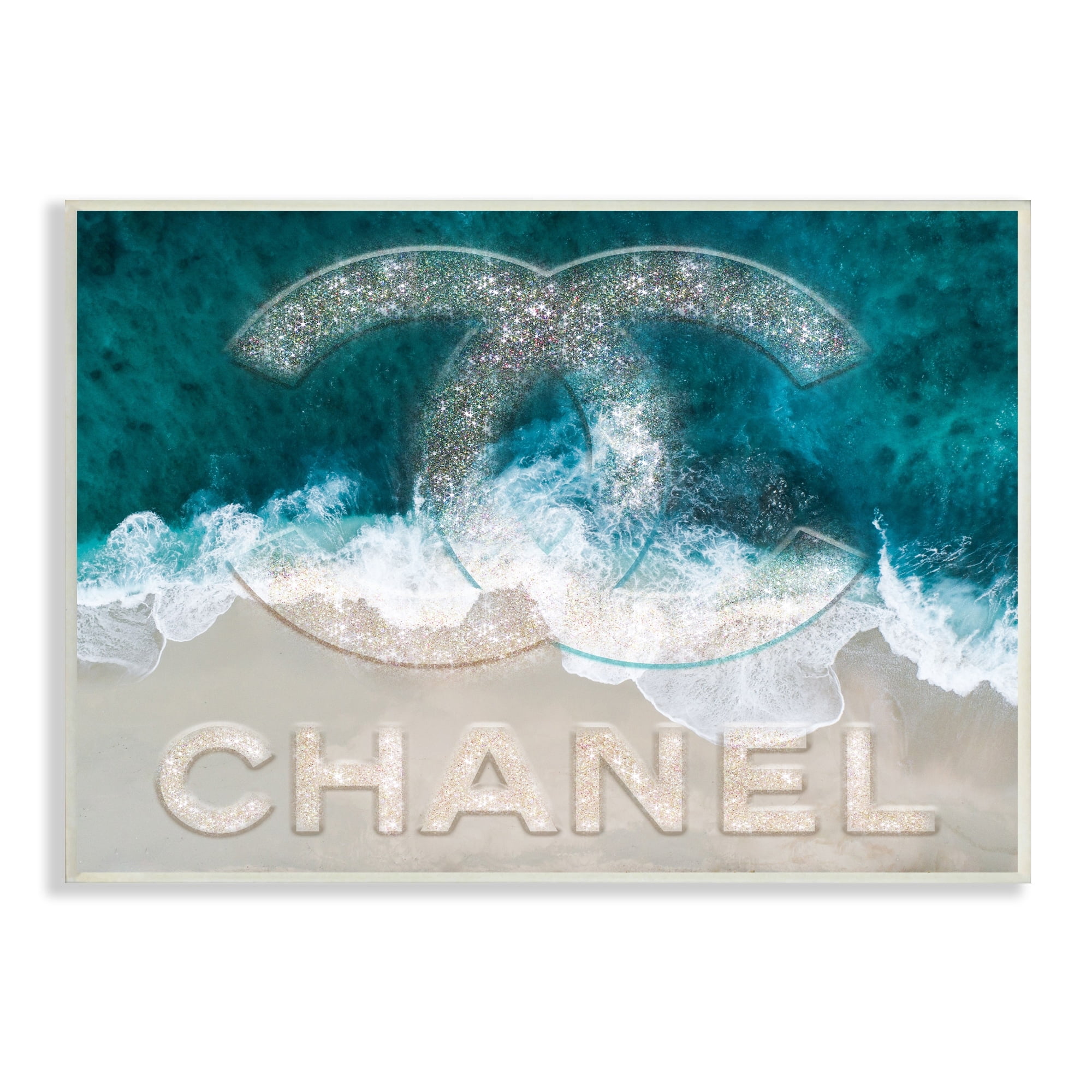 Stupell Industries Beach Waves Crashing Shoreline Glam Fashion Detail Graphic Art Unframed Art Print Wall Art, Design by Ziwei Li