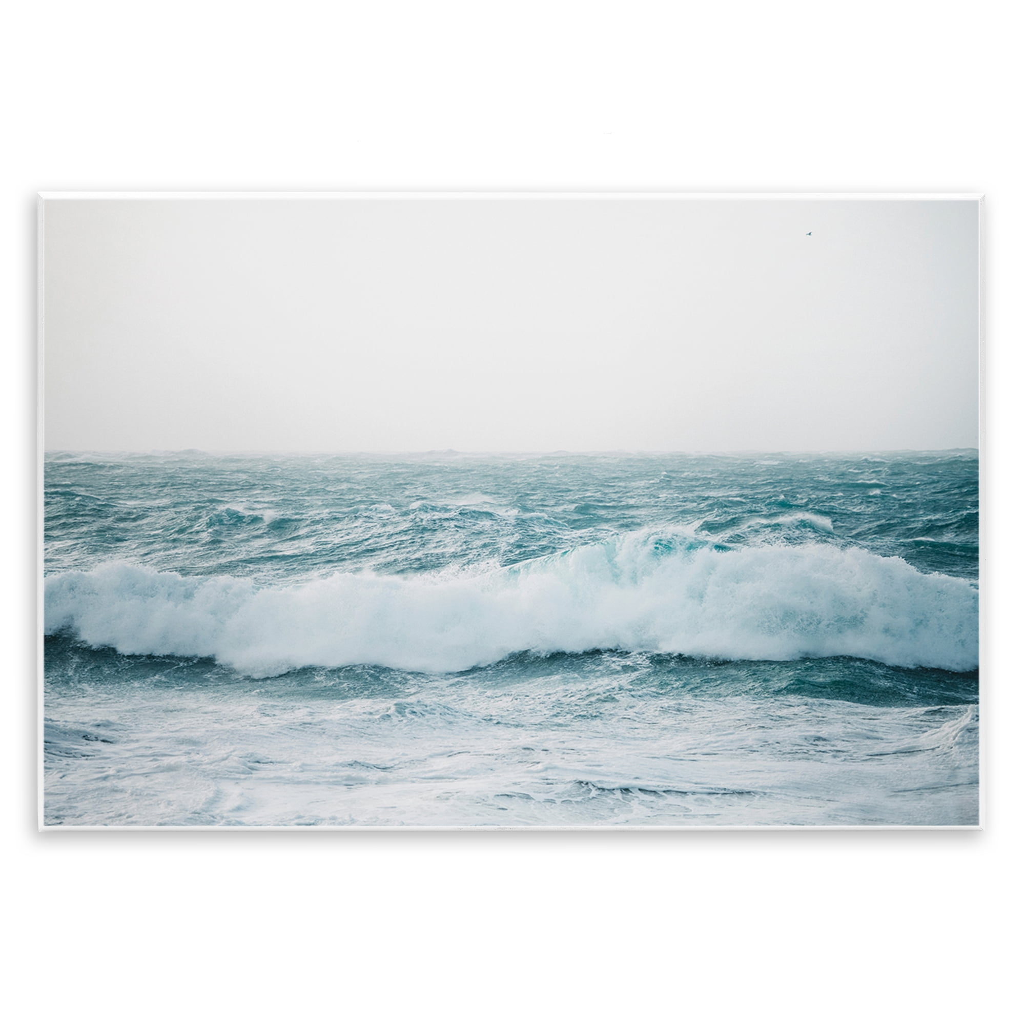 Stupell Industries Beach Waves Horizon Landscape & Nature Photography Unframed Art Print Wall Art, 15 x 10