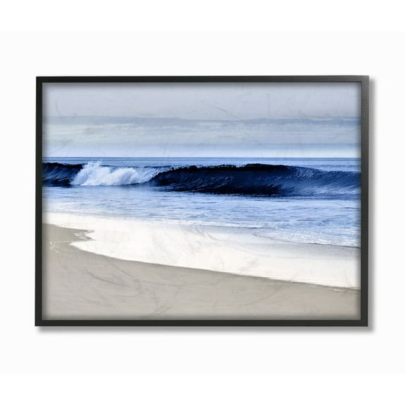 Stupell Industries Beach Waves On Sand Sea Photograph Framed Wall Art by Devon Davis