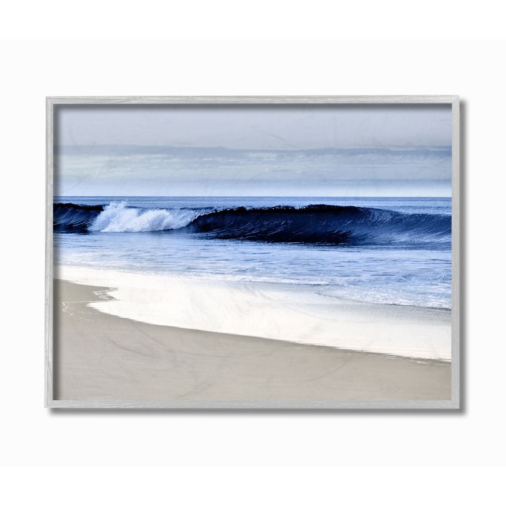 Stupell Industries Beach Waves On Sand Sea Photograph Framed Wall Art by Devon Davis