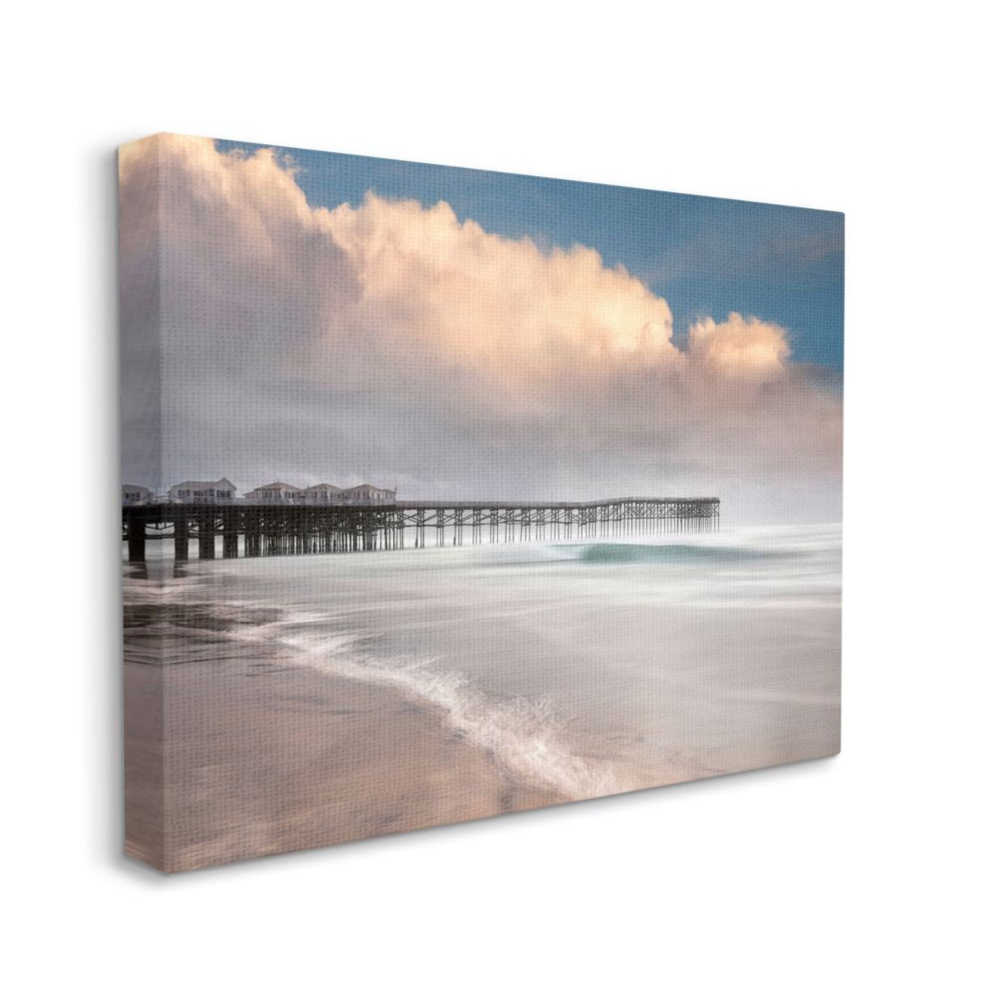 Stupell Industries Beach Wharf Blurred Waves Nautical Landscape Design by Lee Sie, 36" x 48"