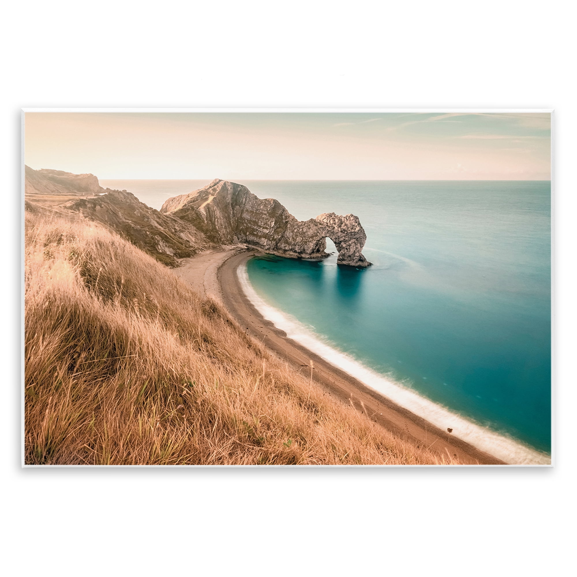 Stupell Industries Beach With Arched Cove Landscape & Nature Photography Unframed Art Print Wall Art, 19 x 13