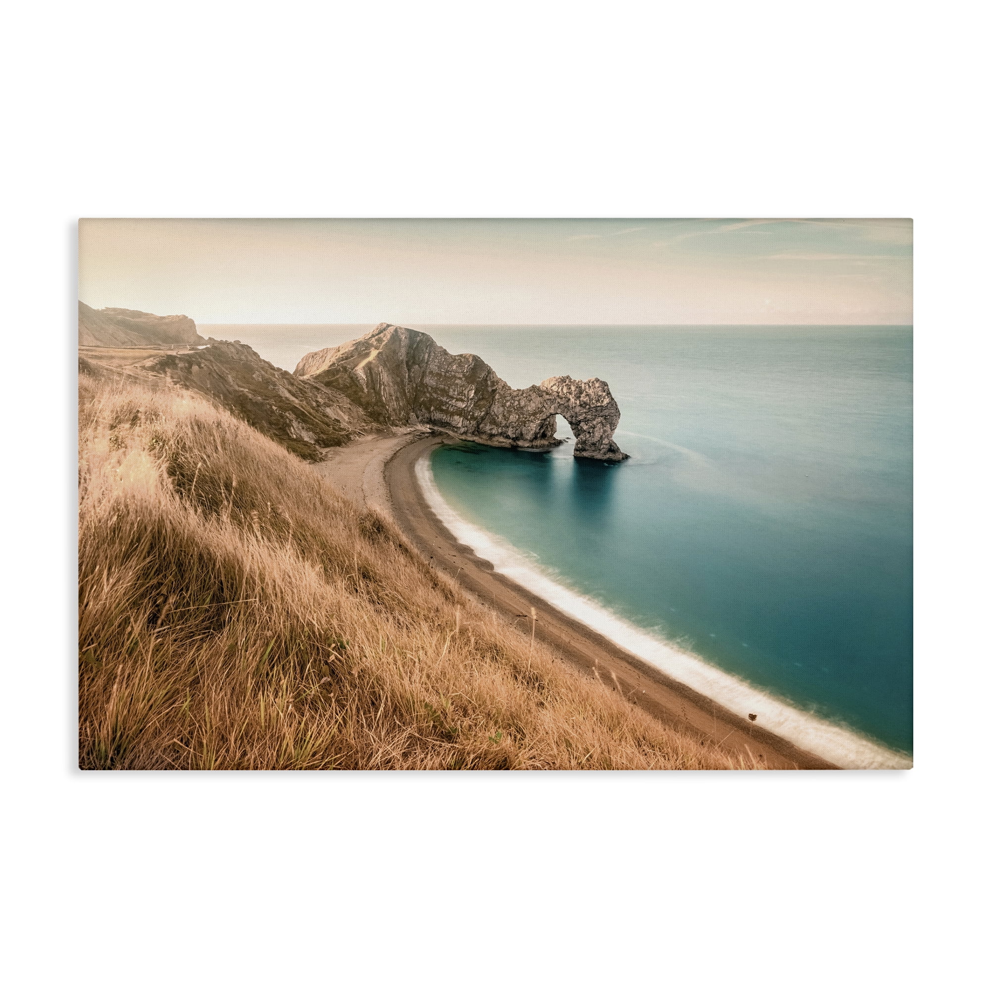 Stupell Industries Beach With Arched Cove Landscape & Nature Photography Wrapped Canvas Art Print Wall Art, 36 x 24