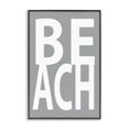 thumbnail image 1 of Stupell Industries Beach Word on Grey Typography Painting Black Framed Art Print Wall Art, 12 x 18, 1 of 10