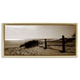 thumbnail image 1 of Stupell Industries Beach at Sundown Nautical & Beach Photography Gold Floater Framed Canvas Art Print Wall Art, 25 x 11, 1 of 10