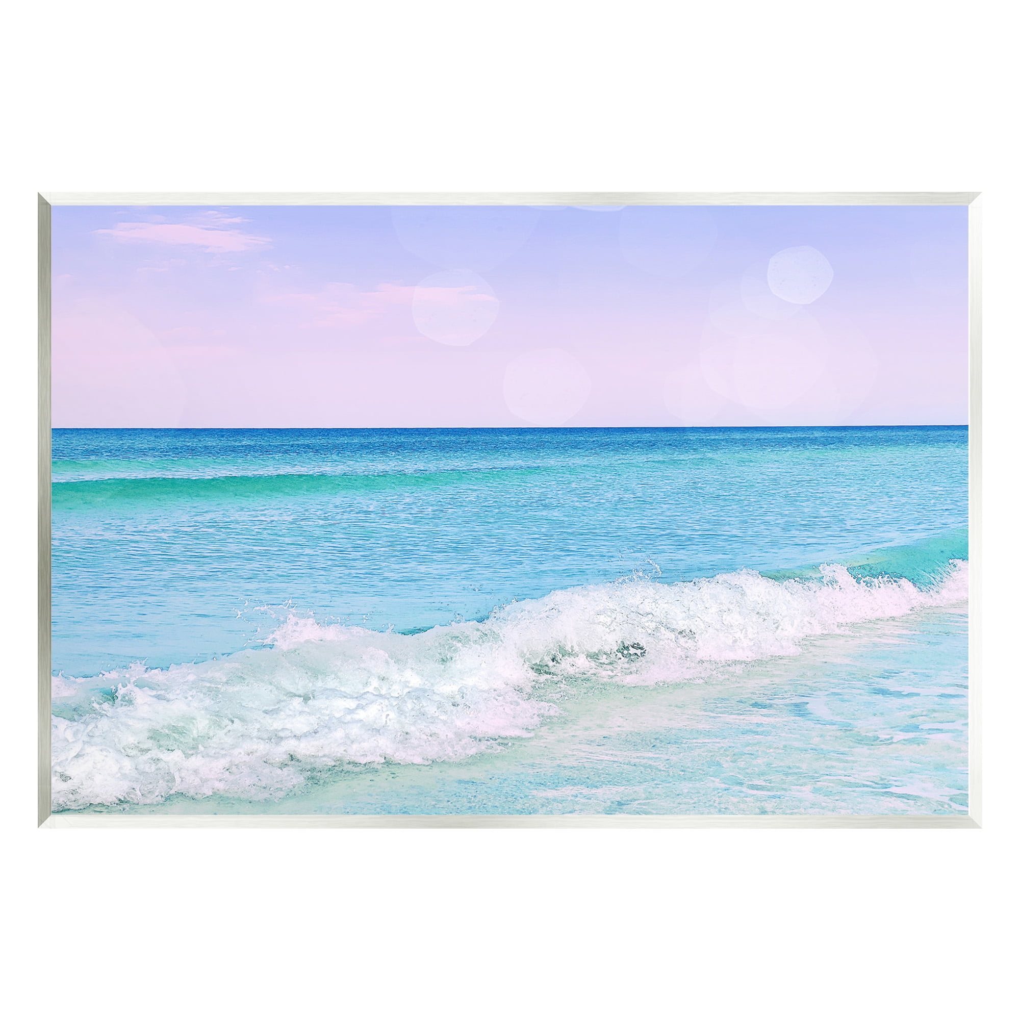 Stupell Industries Beach with Pastel Sky Landscape Painting Unframed Art Print Wall Art, 15 x 10