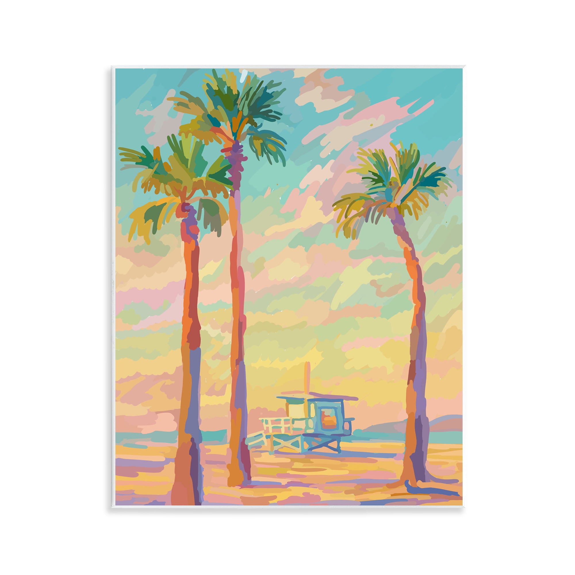 Stupell Industries Beachside Palms Abstraction Wall Plaque Art, design by Amelia Noyes