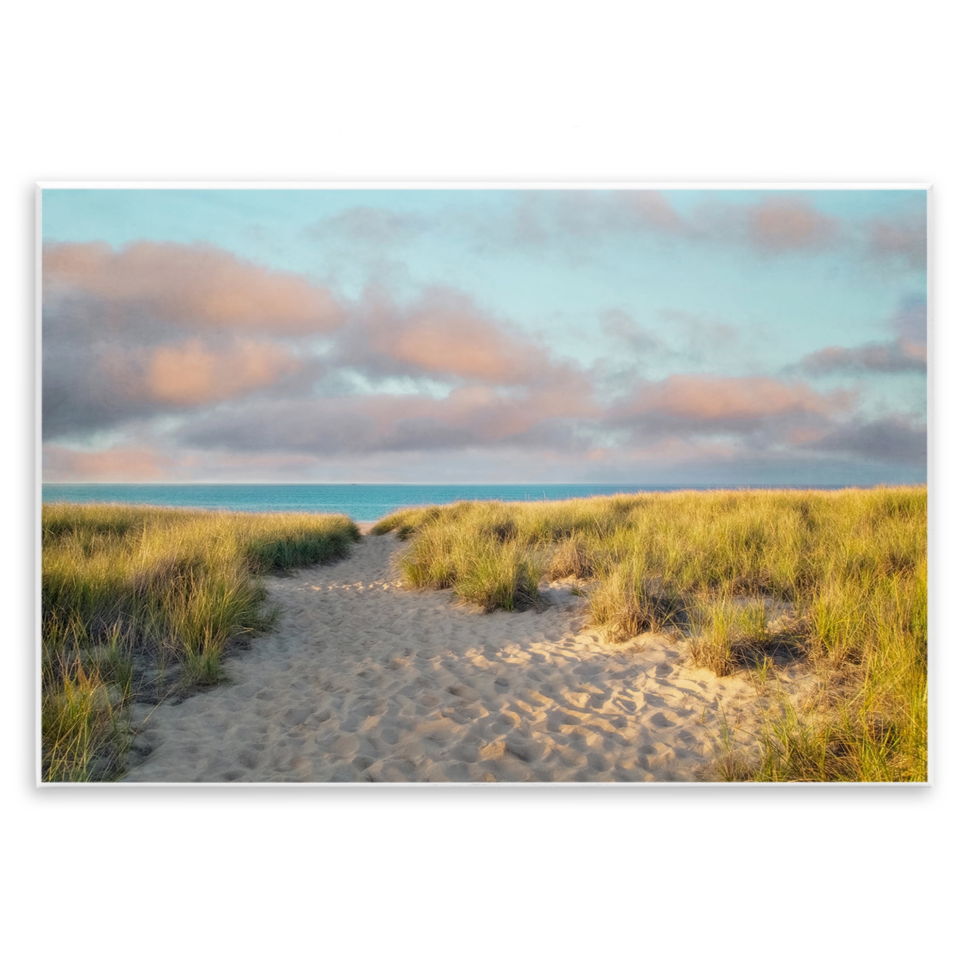 Stupell Industries Beachy Footprints Path Landscape & Nature Photography Unframed Art Print Wall Art, 15 x 10
