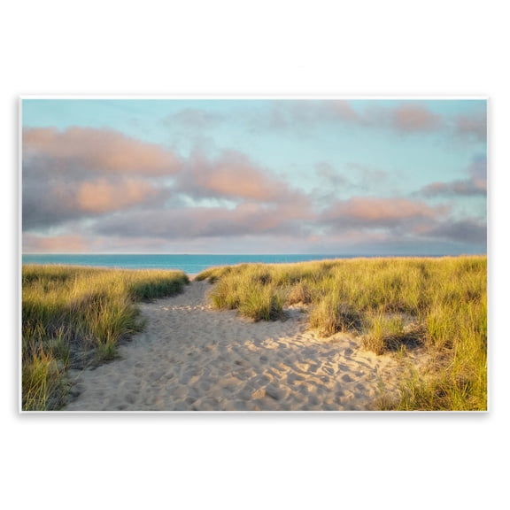 Stupell Industries Beachy Footprints Path Landscape & Nature Photography Unframed Art Print Wall Art, 15 x 10