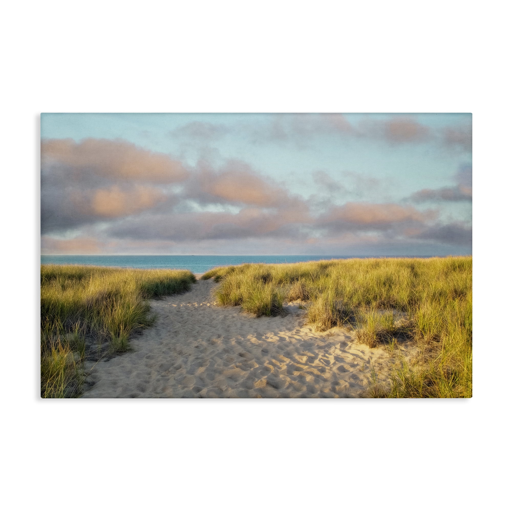 Stupell Industries Beachy Footprints Path Landscape & Nature Photography Wrapped Canvas Art Print Wall Art, 24 x 16
