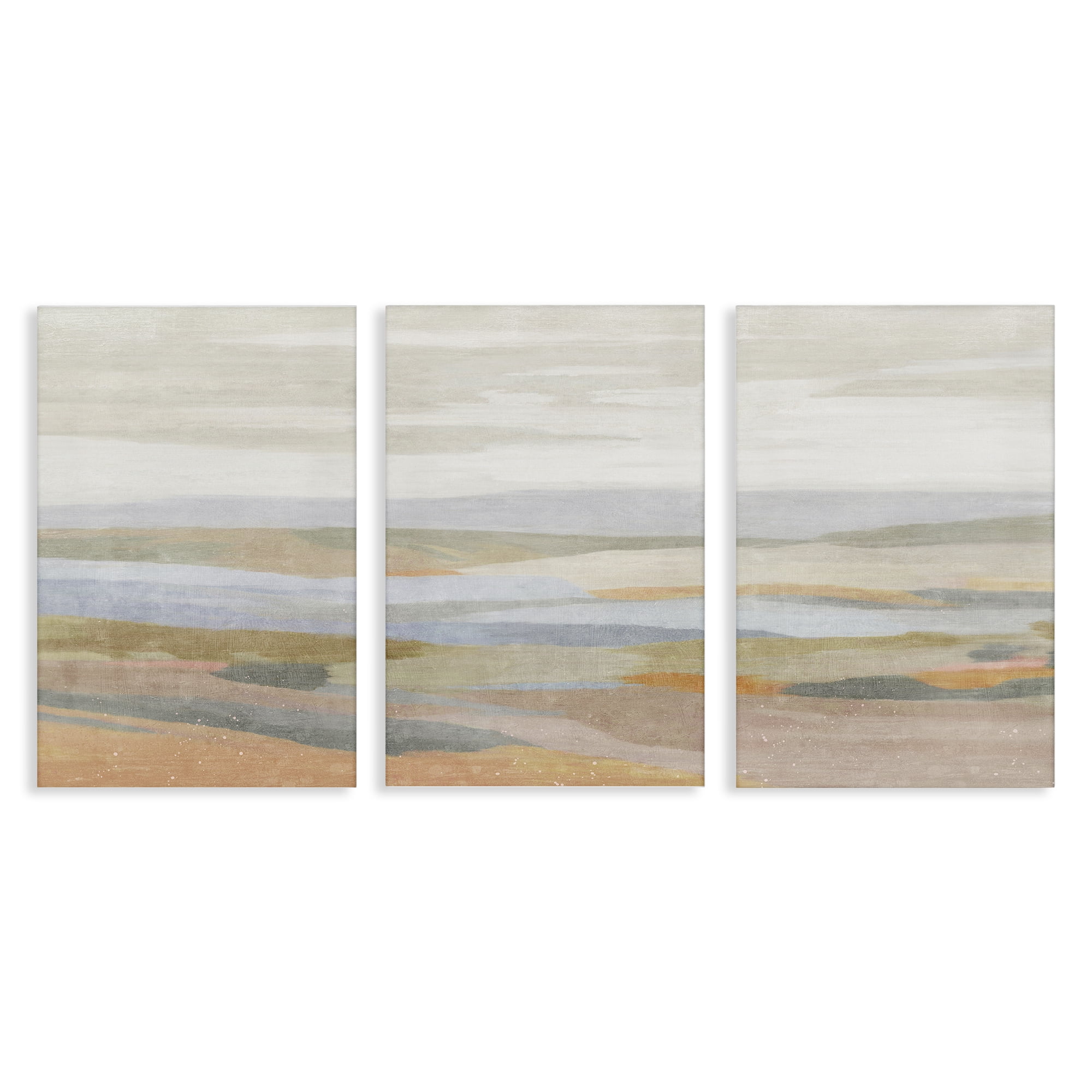 Stupell Industries Beachy Mellow Landscapes Landscape & Nature Painting Wrapped Canvas Art Print Wall Art, 20 x 30, Set of 3