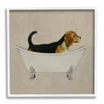 thumbnail image 1 of Stupell Industries Beagle In Tub Bathroom Pet Animals & Insects Painting White Framed Art Print Wall Art, 1 of 7