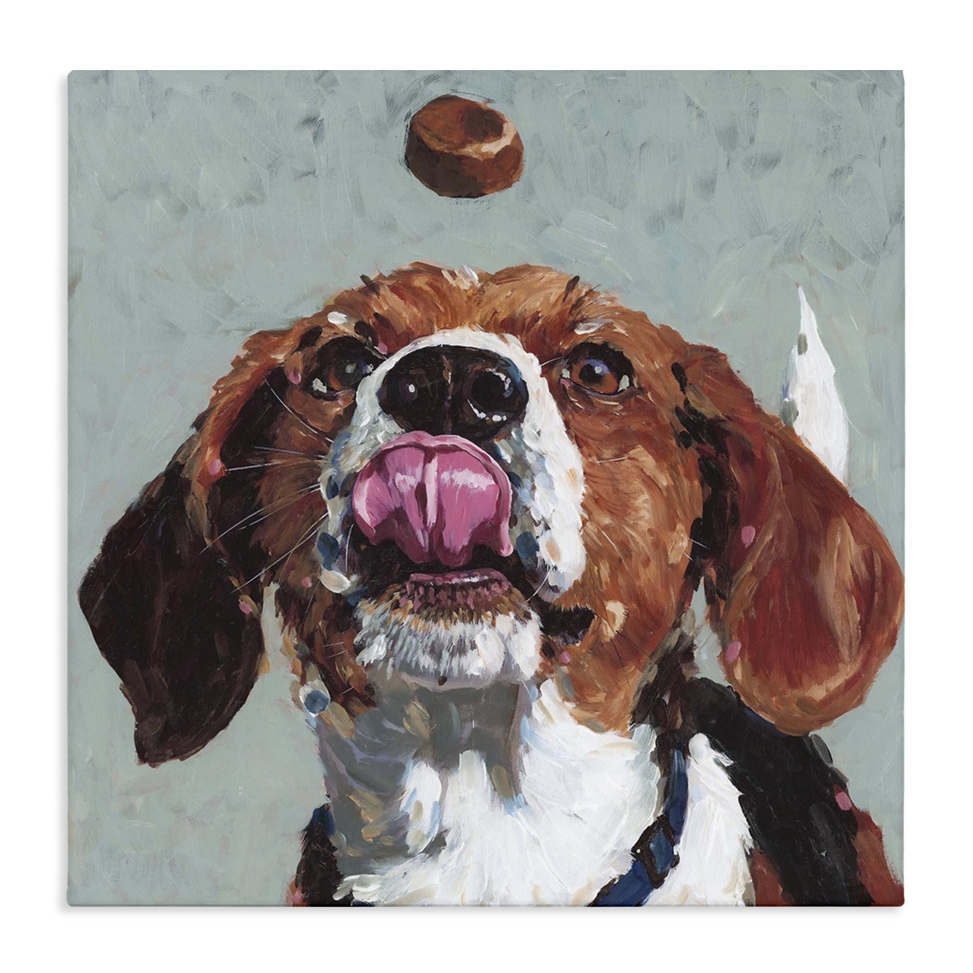 Stupell Industries Beagle Treat Excitement Canvas Wall Art, design by Studio Bautista