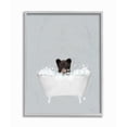 thumbnail image 1 of Stupell Industries Bear Blue Bath Cute Animal Design Graphic Art Gray Framed Art Print Wall Art, 16x20, by Leah Straatsma, 1 of 6