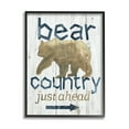 thumbnail image 1 of Stupell Industries Bear Country Silhouette Text Rustic Cabin Sign, 11 x 14, Design by Nan, 1 of 5
