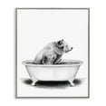 thumbnail image 1 of Stupell Industries Bear In A Tub Funny Animal Bathroom Drawing Framed Wall Art by Rachel Neiman, 1 of 5