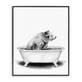 thumbnail image 1 of Stupell Industries Bear In A Tub Funny Animal Bathroom Drawing Framed Wall Art by Rachel Neiman, 1 of 5