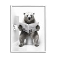 thumbnail image 1 of Stupell Industries Bear Reading Newspaper Animals & Insects Painting White Framed Art Print Wall Art, 16 x 20, 1 of 9