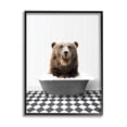 thumbnail image 1 of Stupell Industries Bear in Bathroom Tub Animals & Insects Painting Black Framed Art Print Wall Art, 11 x 14, 1 of 9