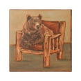 thumbnail image 1 of Stupell Industries Bear in Rustic Chair Animals & Insects Painting Gallery Wrapped Canvas Art Print Wall Art, 17 x 17, 1 of 8