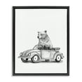 thumbnail image 1 of Stupell Industries Bear in Vintage Vehicle Black Framed Floater Canvas Wall Art design by Rachel Nieman, 21 x 17, 1 of 9