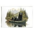 thumbnail image 1 of Stupell Industries Bears Canoeing on Lake Animals & Insects Painting Unframed Art Print Wall Art, 19 x 13, 1 of 7