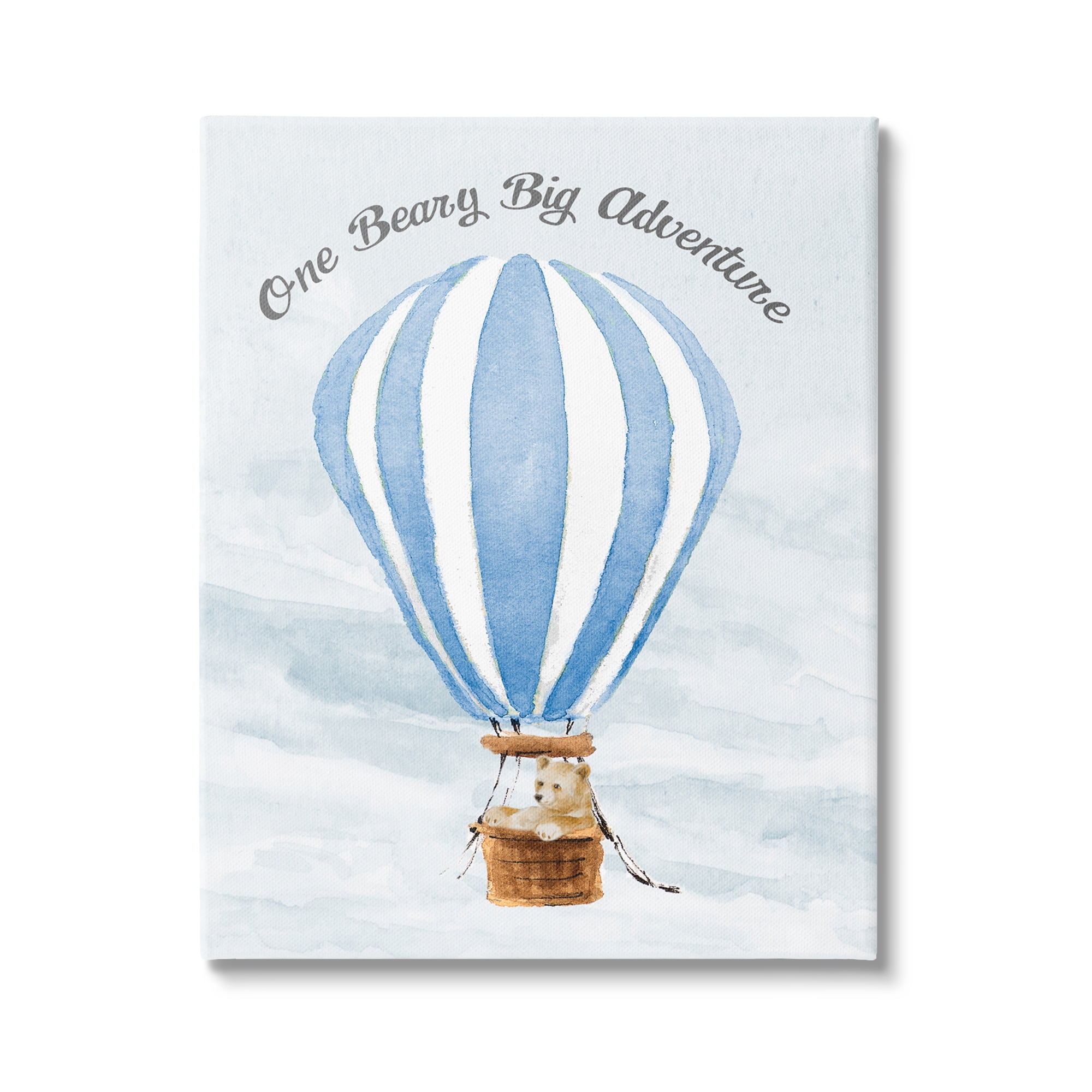 Stupell Industries Beary Big Adventure Balloon Animals & Insects Painting Gallery Wrapped Canvas Art Print Wall Art, 24 x 30
