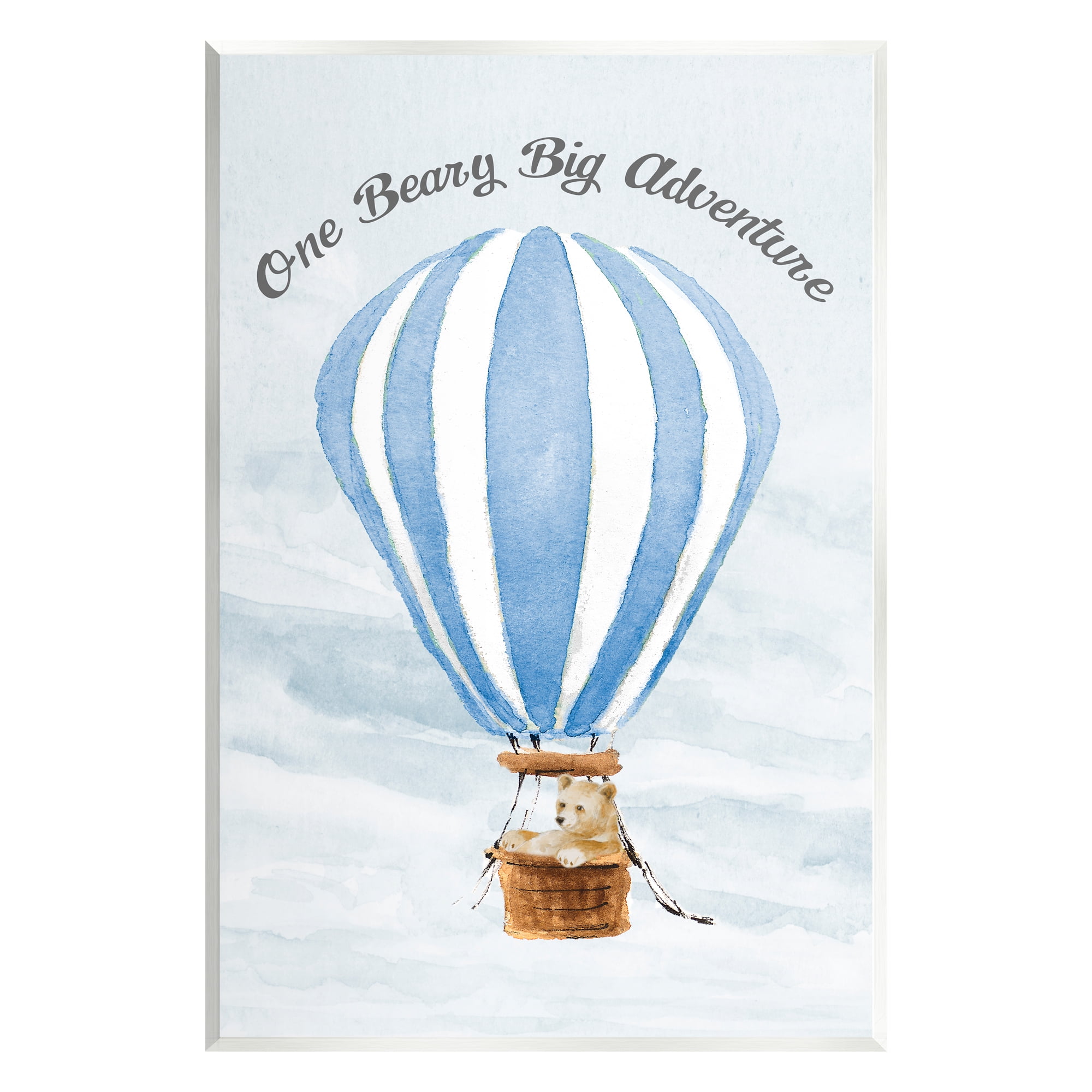 Stupell Industries Beary Big Adventure Balloon Animals & Insects Painting Unframed Art Print Wall Art, 10 x 15