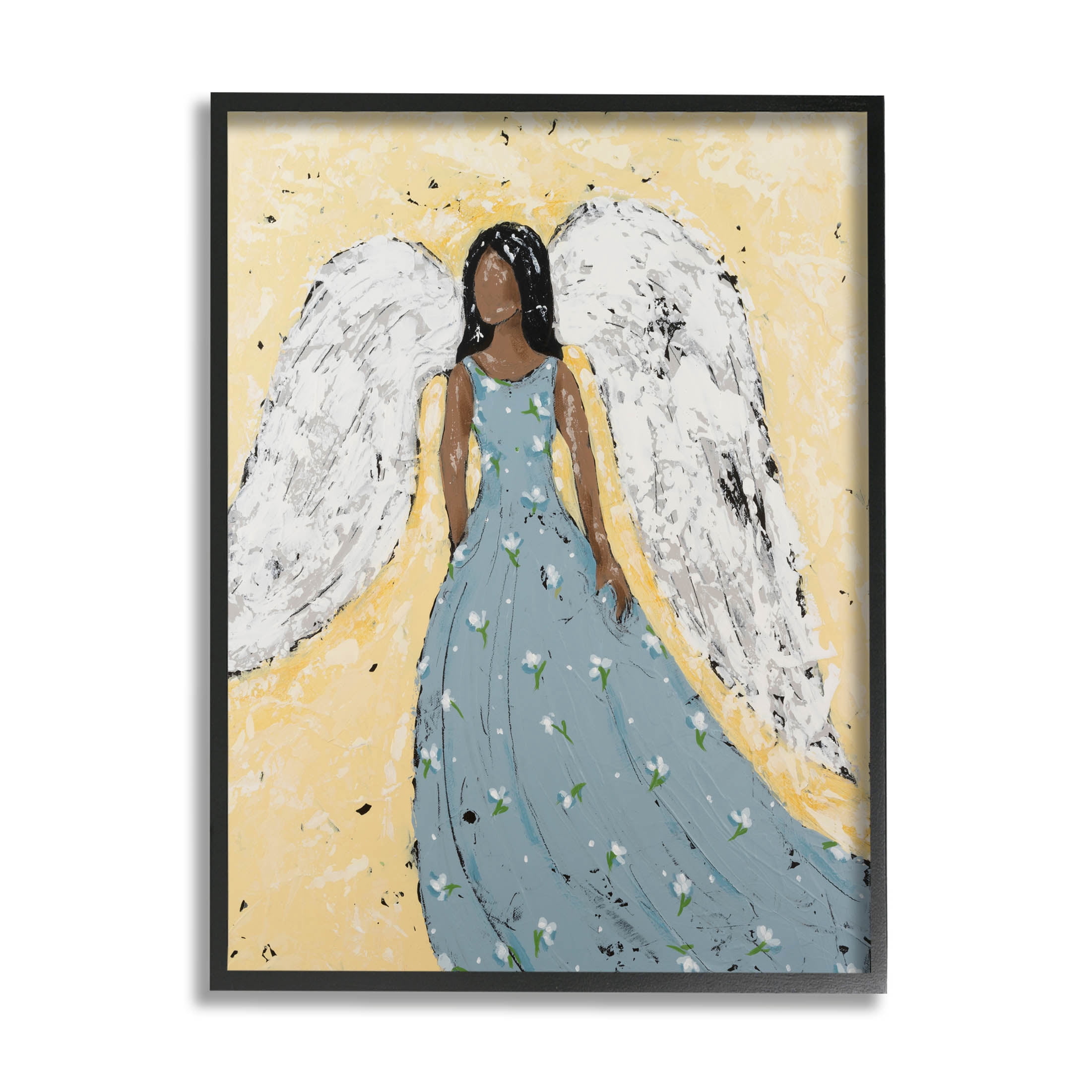 Stupell Industries Beautiful Angelic Woman Painting Painting Black Framed Art Print Wall Art, Design by Jade Reynolds
