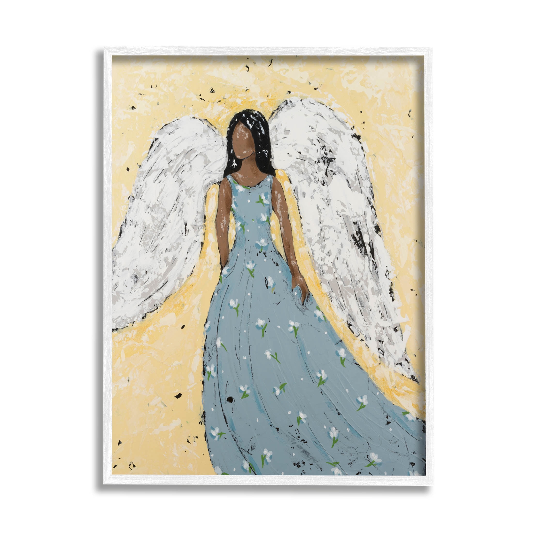 Stupell Industries Beautiful Angelic Woman Painting Painting White Framed Art Print Wall Art, Design by Jade Reynolds