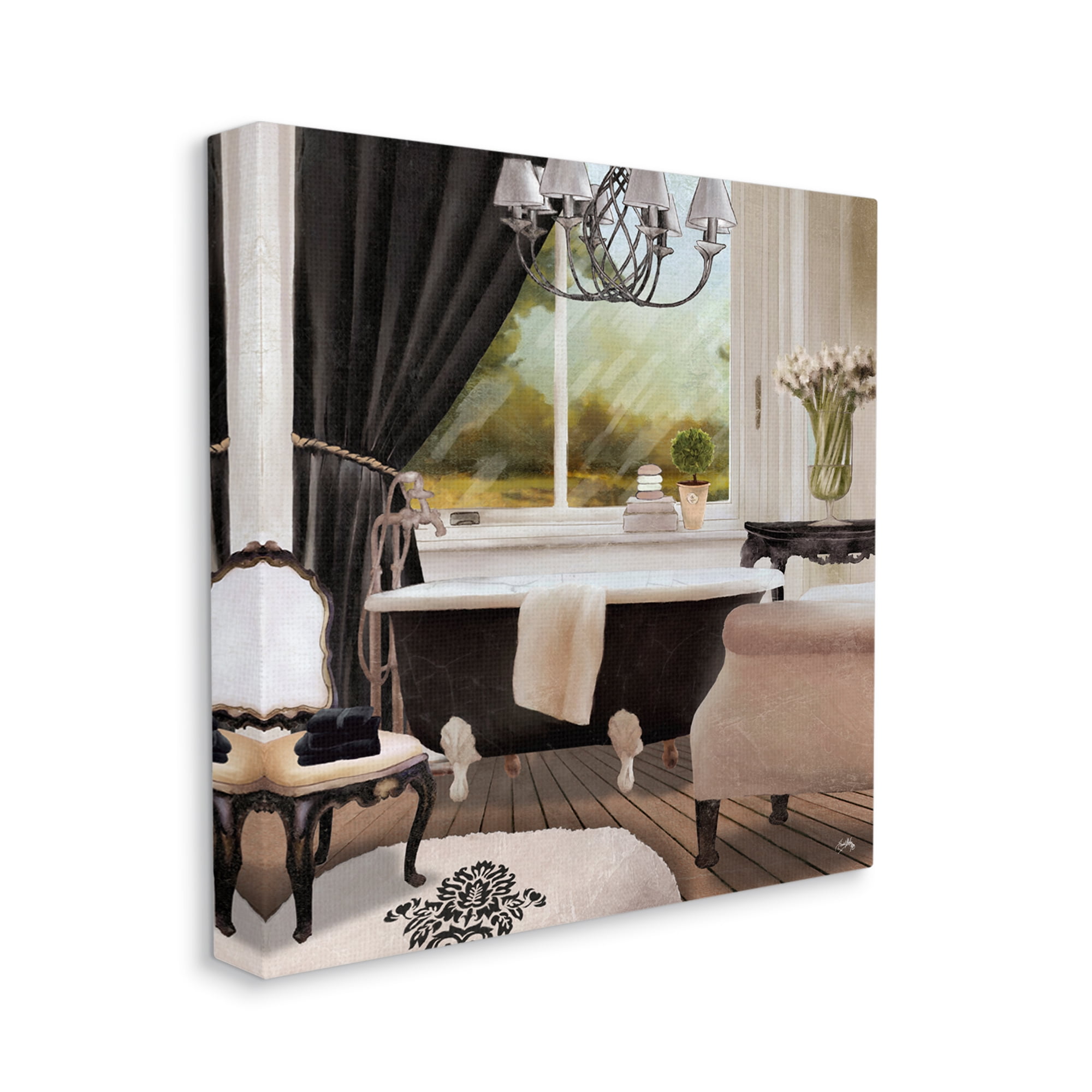 Stupell Industries Beautiful Bathroom Designer Pink Painting, 36 x 36,Design by Elizabeth Medley