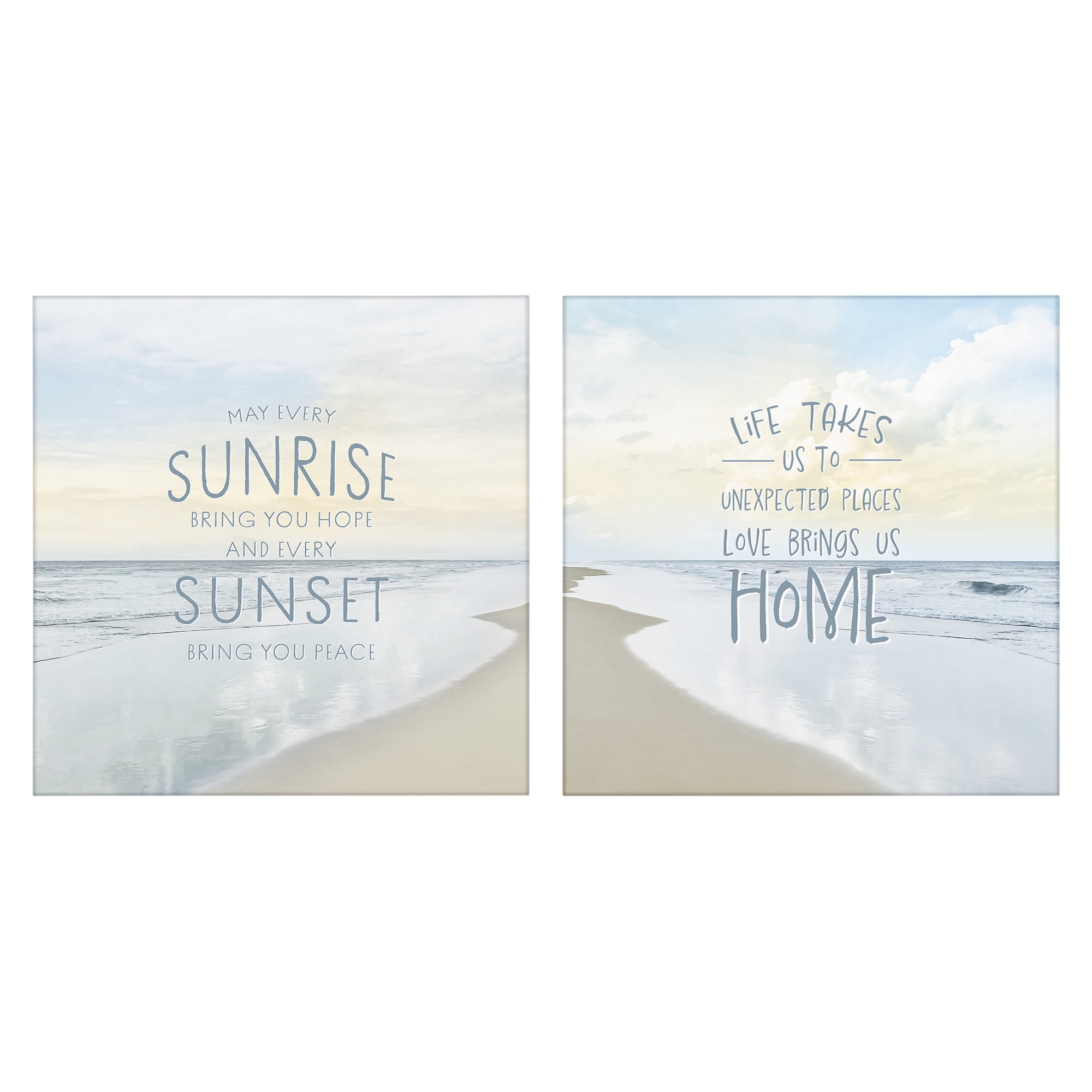 Stupell Industries Beautiful Beach Inspirations 2 Piece Canvas Wall Art Set, design by Natalie Carpentieri