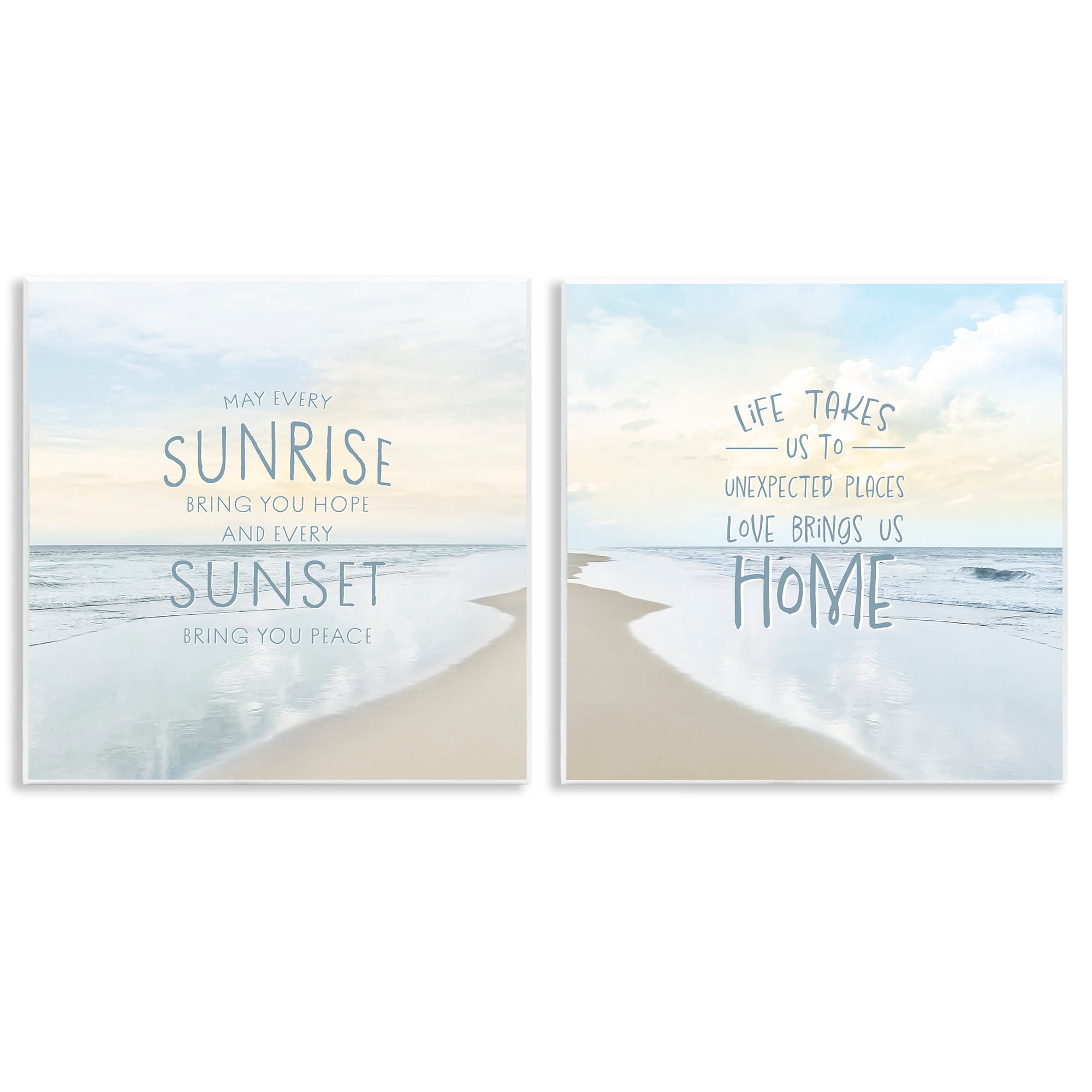 Stupell Industries Beautiful Beach Inspirations 2 Piece Wall Plaque Art Set, design by Natalie Carpentieri