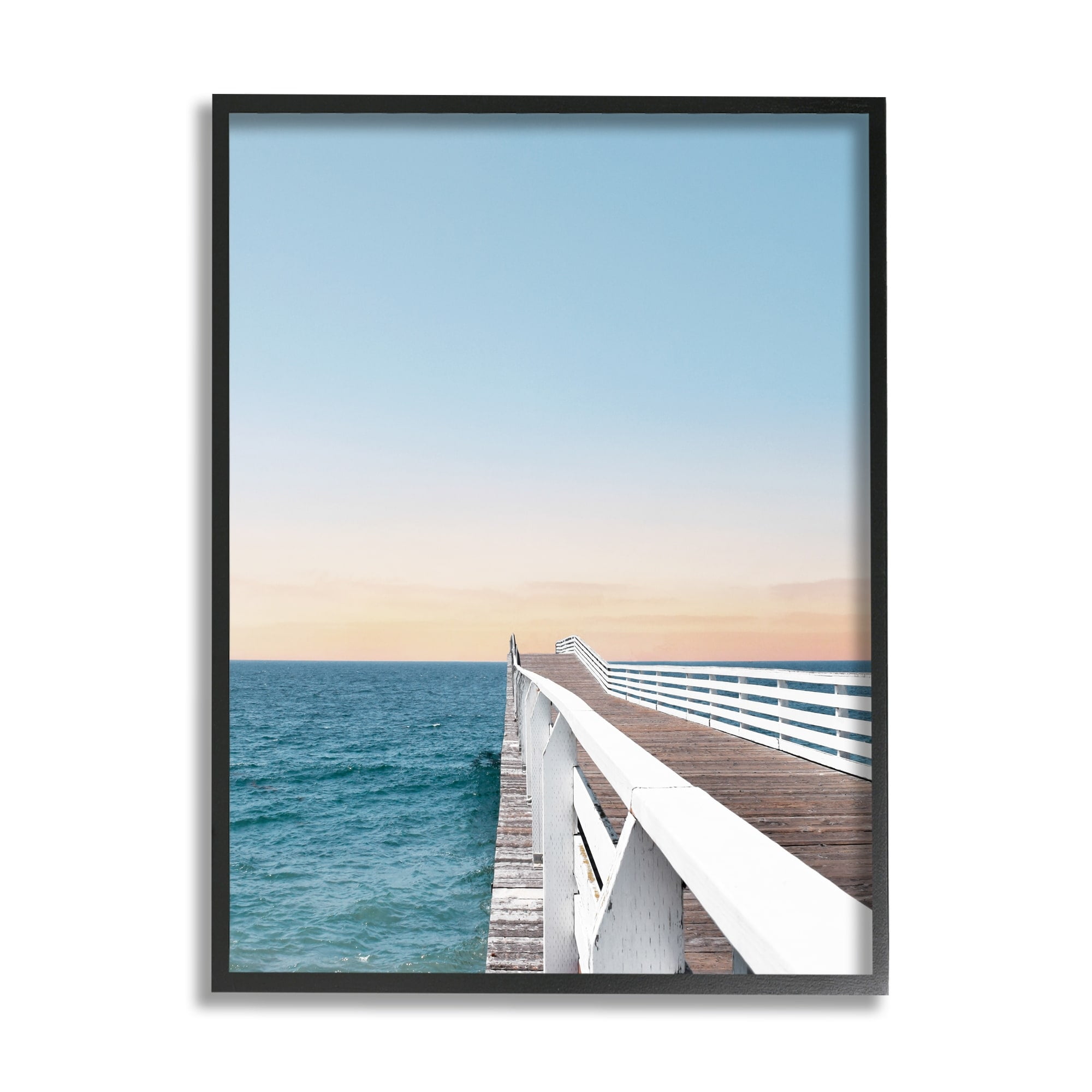 Stupell Industries Beautiful Boardwalk Dock Clear Sky Ocean Breeze , 24 x 30, Design by Natalie Carpentieri