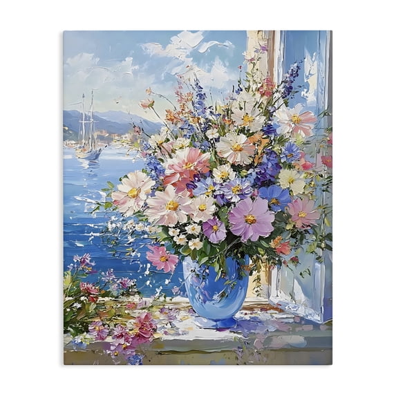 Stupell Industries Tropical Beautiful Bouquet on Ledge Canvas Art, 36 x 48, by Creative Studio