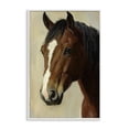 thumbnail image 1 of Stupell Industries Rustic Lodge Beautiful Brown Horse Portrait White Framed Giclee Art, 12 x 18, by Petals Prints Design, 1 of 8