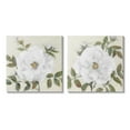 thumbnail image 1 of Stupell Industries Beautiful Classic Painted Flower With Green Leaves Paintings Gallery-Wrapped Canvas Print Wall Art Set of 2, 24x24, by Sally Swatland, 1 of 5