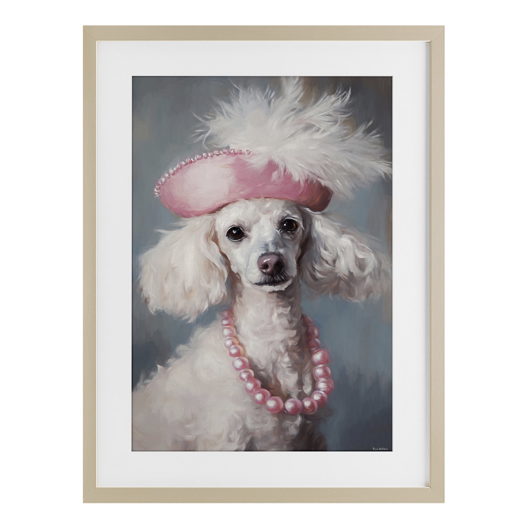 Stupell Industries Beautiful Collette Pup Birch Framed Print Under Glass, design by Tina LeCour